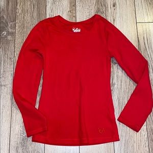 Justice red casual long sleeve top girls size 6